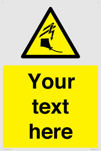 Custom warning kite flying near powerlines